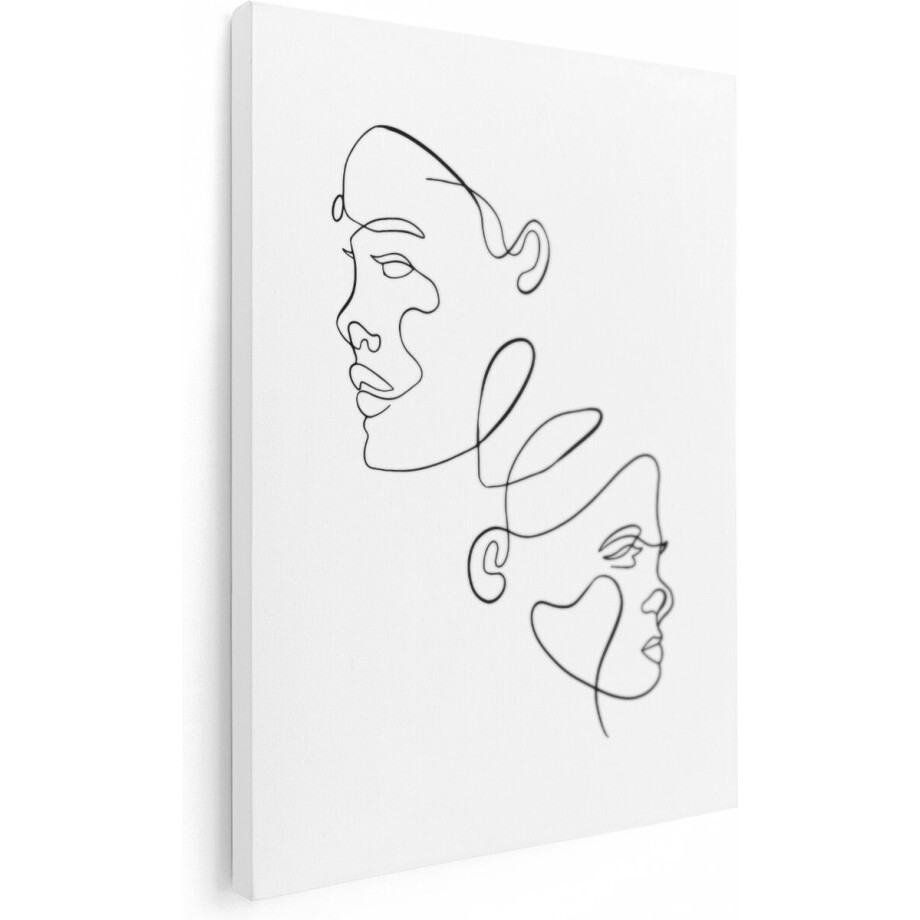 Artaza Canvas Schilderij Lijnentekening van Man en Vrouw - 30x40 - Foto Op Canvas - Canvas Print Artaza Canvas Schilderij Lijnentekening van Man en Vrouw - 30x40 - Foto Op Canvas - Canvas Print afbeelding 1