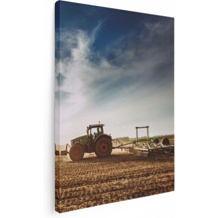 Artaza Canvas Schilderij Tractor op het Veld - Trekker - 60x80 - Foto Op Canvas - Canvas Print Artaza Canvas Schilderij Tractor op het Veld - Trekker - 60x80 - Foto Op Canvas - Canvas Print afbeelding 1