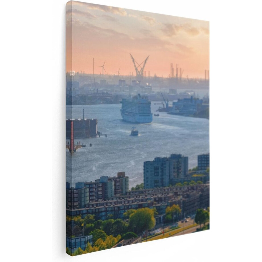 Artaza Canvas Schilderij Rotterdamse Haven Bij Het Water - 60x80 - Foto Op Canvas - Canvas Print Artaza Canvas Schilderij Rotterdamse Haven Bij Het Water - 60x80 - Foto Op Canvas - Canvas Print afbeelding 1
