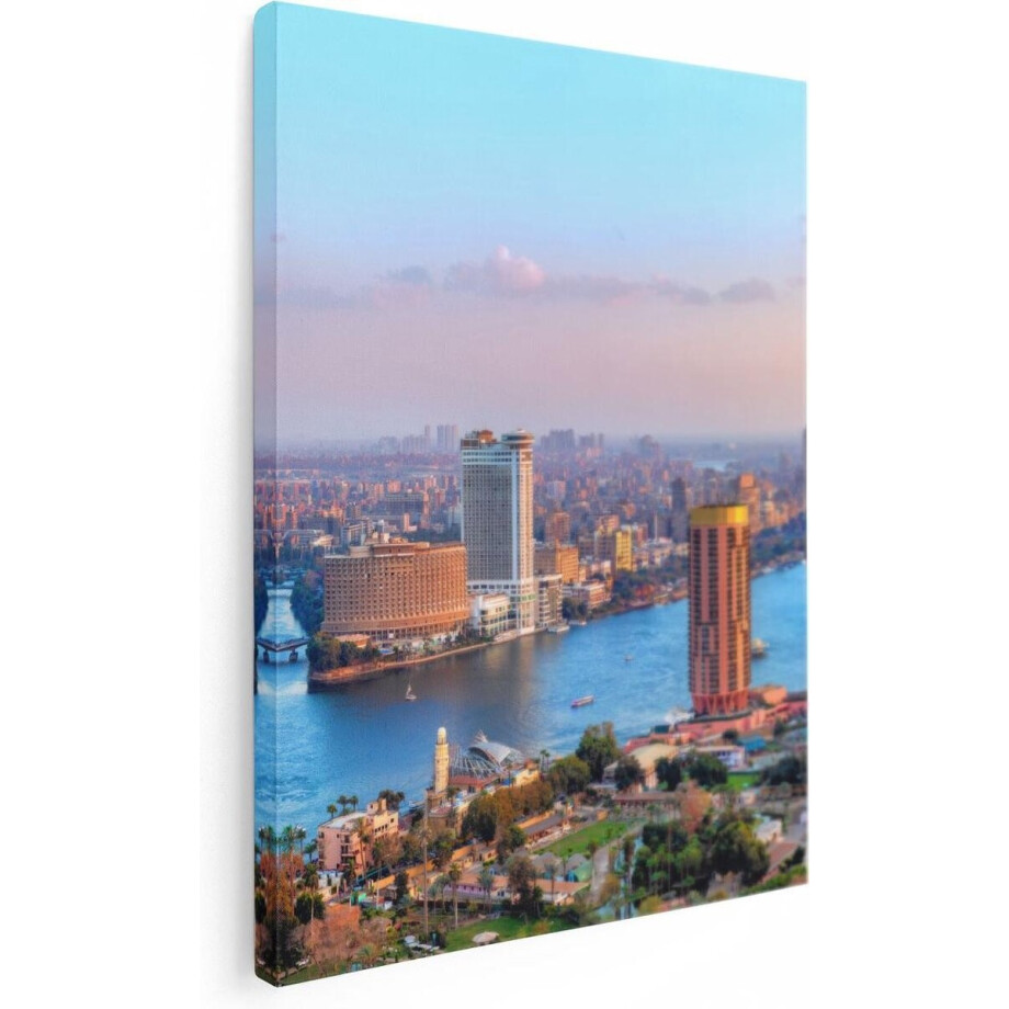 Artaza Canvas Schilderij De Nijl Rivier in Cairo, Egypte - 60x80 - Foto Op Canvas - Canvas Print afbeelding 1