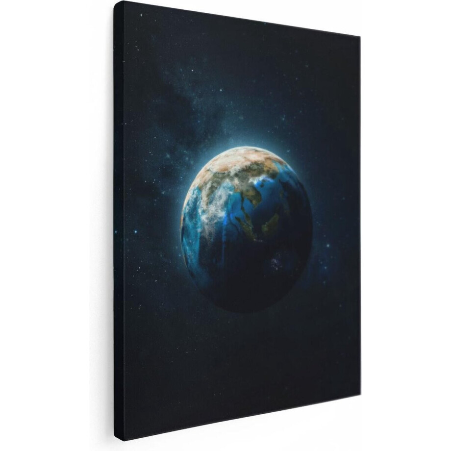 Artaza Canvas Schilderij De Aarde Vanuit De Ruimte - 30x40 - Klein - Foto Op Canvas - Canvas Print afbeelding 1
