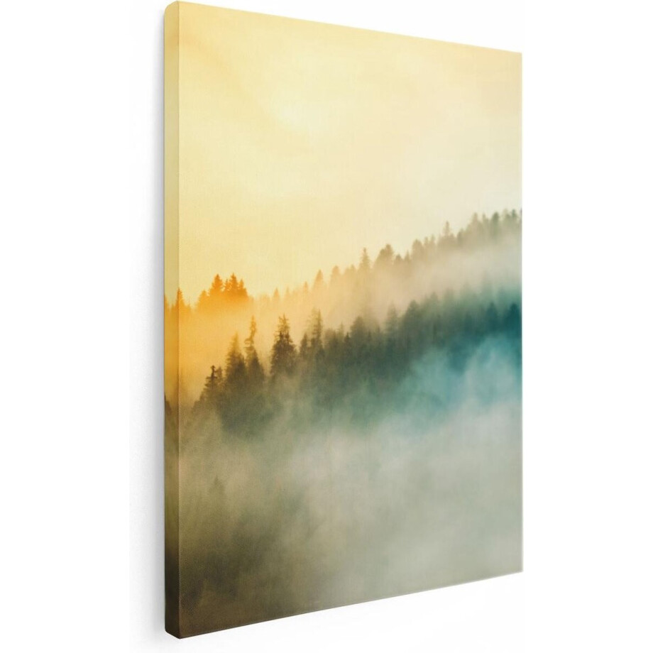 Artaza Canvas Schilderij Mistig Bos - 30x40 cm - Klein - Wanddecoratie Natuur - Muurdecoratie Zonsopgang - Schilderijen Op Canvas Artaza Canvas Schilderij Mistig Bos - 30x40 cm - Klein - Wanddecoratie Natuur - Muurdecoratie Zonsopgang - Schilderijen Op Canvas afbeelding 1