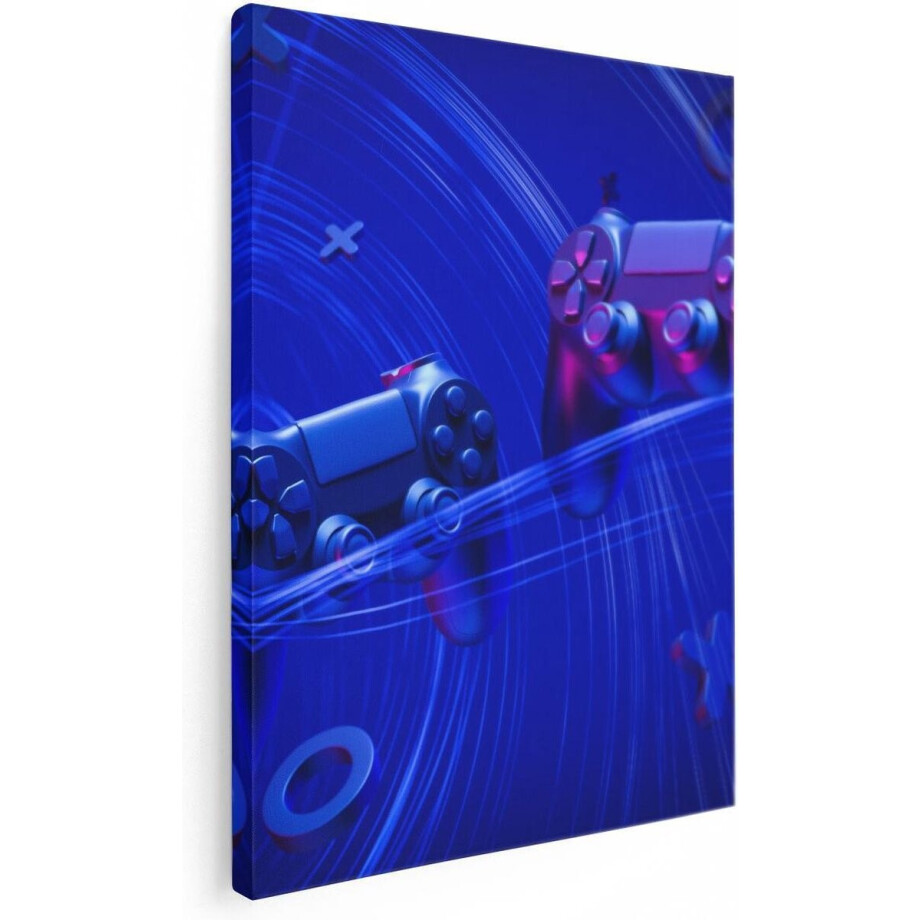 Artaza Canvas Schilderij Gamer Kantoor - 30x40 cm - Klein - Wanddecoratie Kantoor - Muurdecoratie Mancave - Schilderijen Op Canvas afbeelding 1