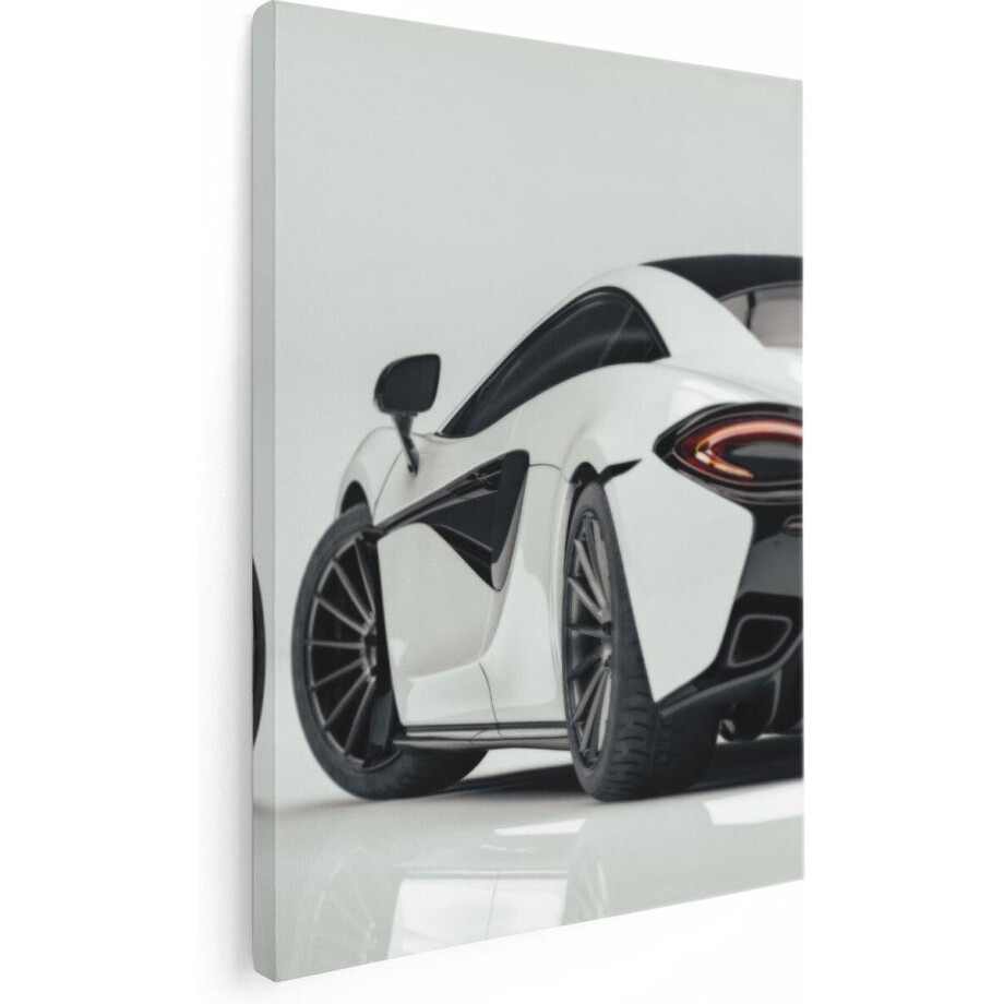 Artaza Canvas Schilderij Auto - 60x80 cm - Wanddecoratie Sportauto - Muurdecoratie Mancave - Schilderijen Op Canvas Modern afbeelding 1