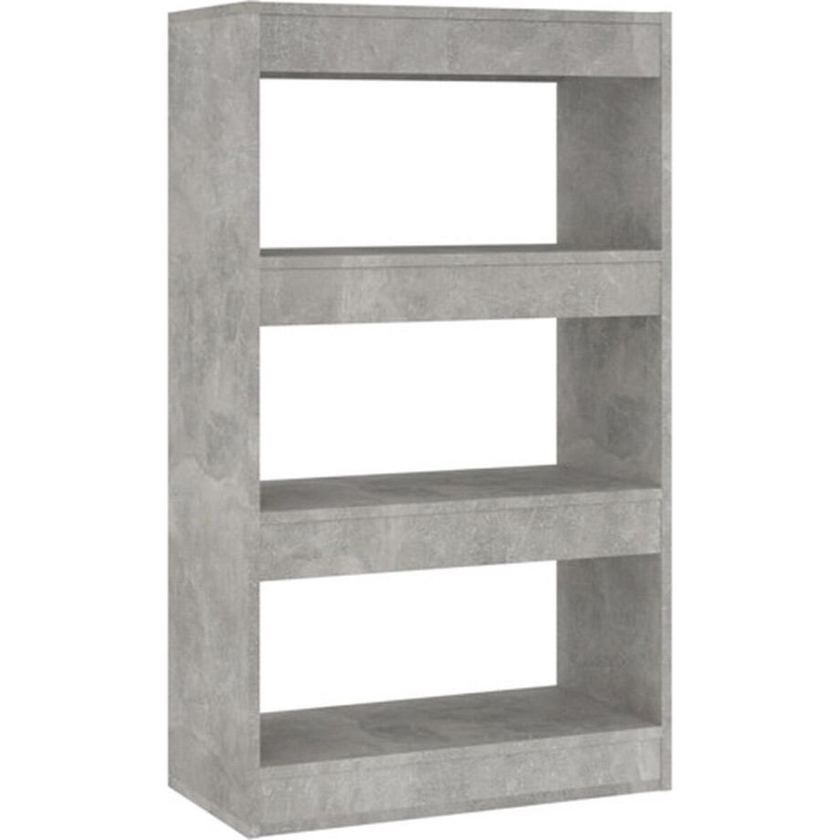 vidaXL - Boekenkast/kamerscherm - 60x30x103 - cm - bewerkt - hout - betongrijs afbeelding 1