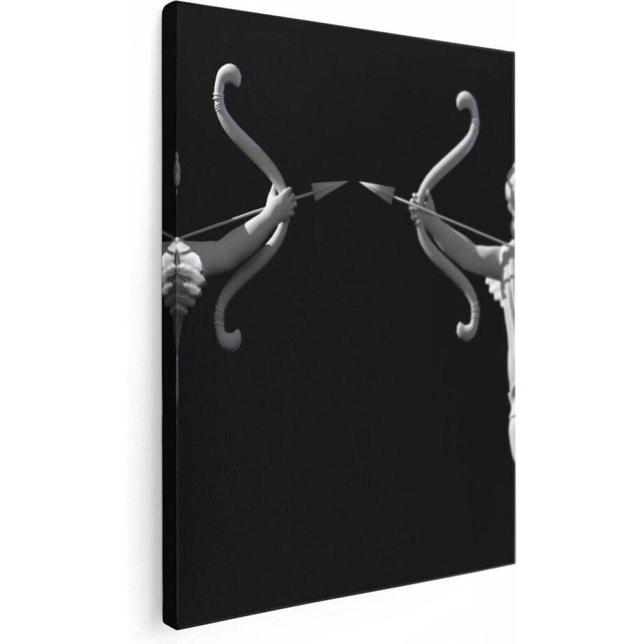 Artaza Canvas Schilderij Valentijns Engelen - Cupido - 60x80 - Foto Op Canvas - Canvas Print afbeelding 1