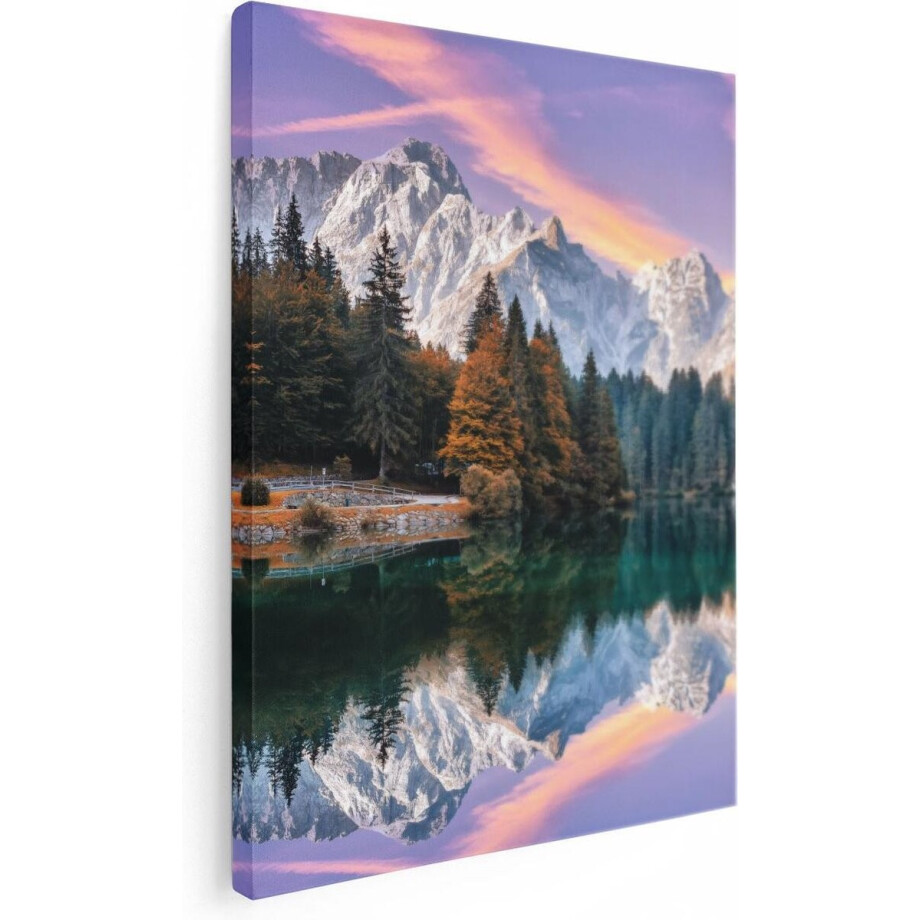 Artaza Canvas Schilderij Landschap - 30x40 cm - Klein - Muurdecoratie Bergen - Wanddecoratie Bos - Schilderij Water - Schilderijen Op Canvas Artaza Canvas Schilderij Landschap - 30x40 cm - Klein - Muurdecoratie Bergen - Wanddecoratie Bos - Schilderij Water - Schilderijen Op Canvas afbeelding 1