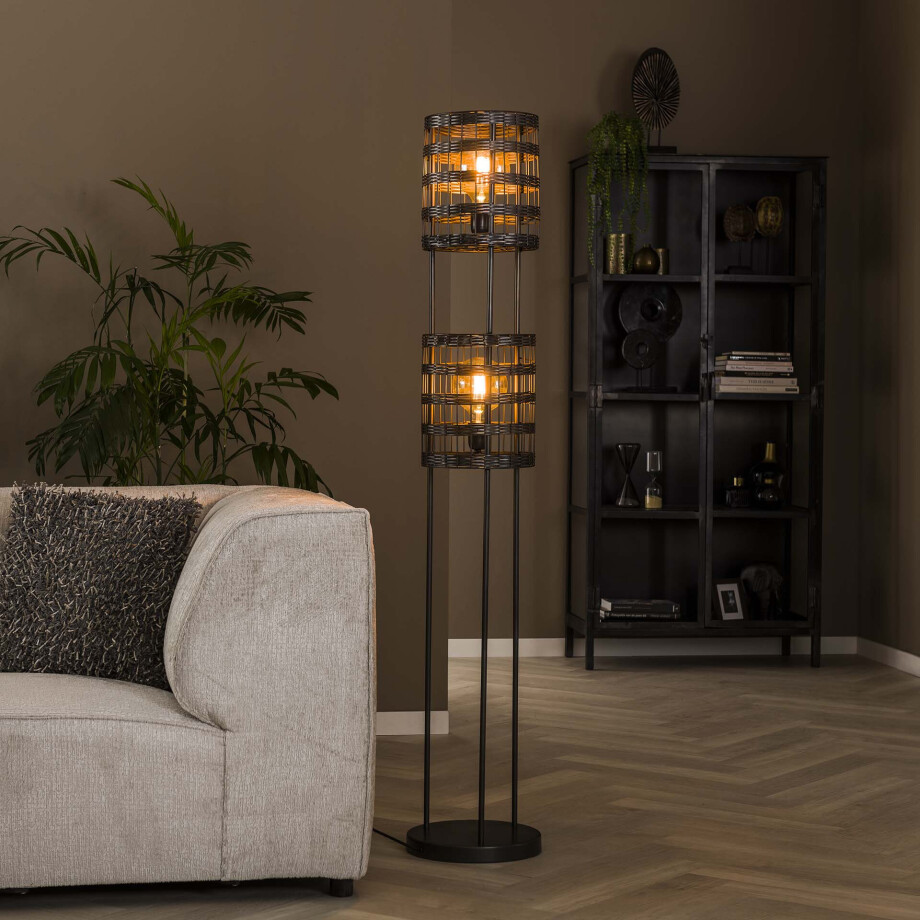 Vloerlamp 'Diantha' Metaal, 2-lamps afbeelding 1