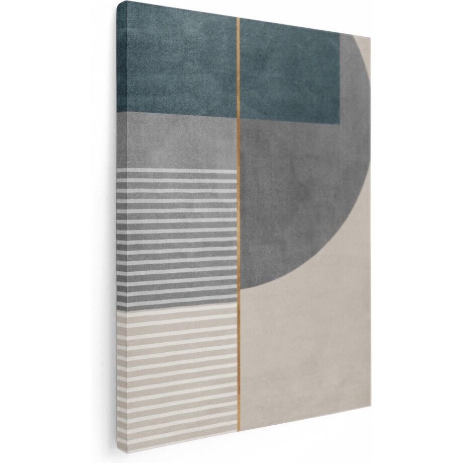 Artaza Canvas Schilderij Abstract - 90x120 cm - Groot - Wanddecoratie Geometrisch - Muurdecoratie Modern - Schilderijen Op Canvas afbeelding 1