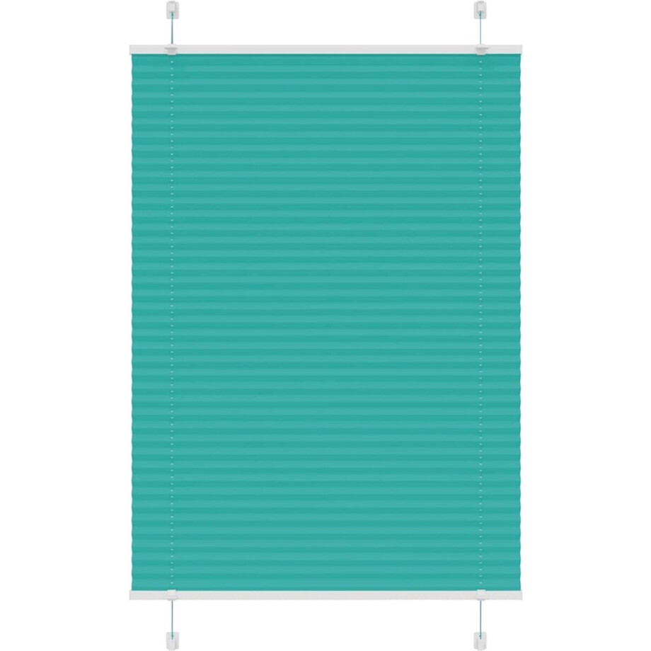 vidaXL - Plissé - rolgordijn - 85x150 - cm - stofbreedte - 84,4 - cm - petrol - groen afbeelding 1