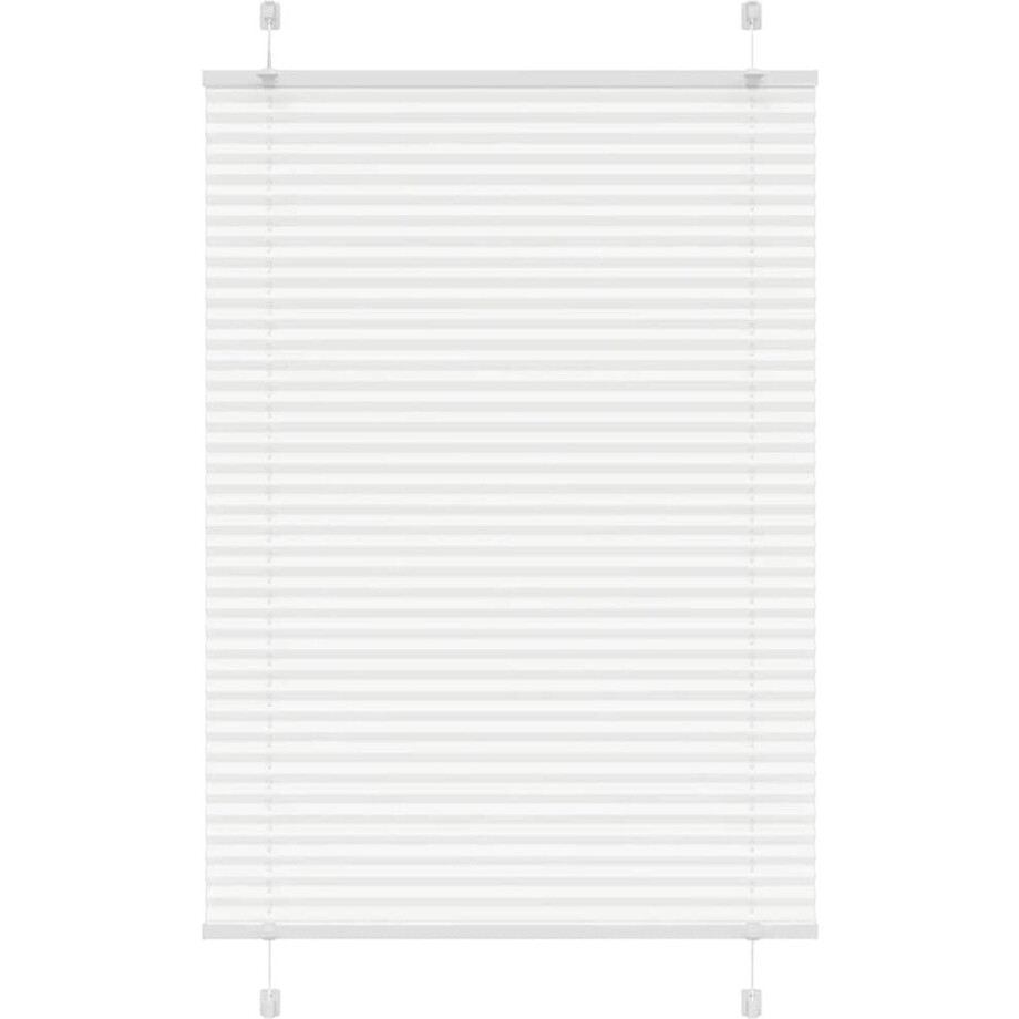 vidaXL - Plissé - rolgordijn - 100x150 - cm - stofbreedte - 99,4cm - polyester - wit afbeelding 1