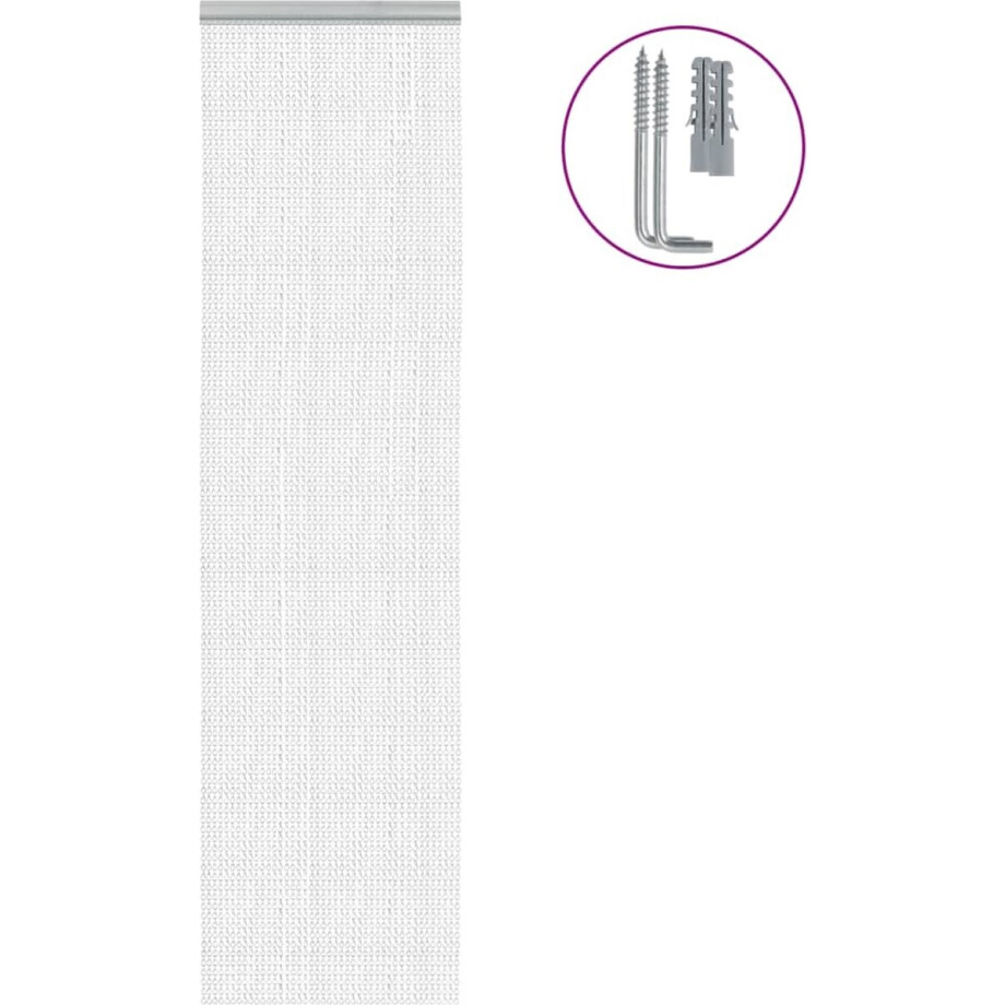 vidaXL - Vliegengordijn - kettingen - 56x202 - cm - aluminium afbeelding 1