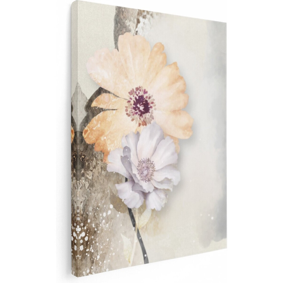 Artaza Canvas Schilderij Bloemen - Abstracte Kunst - 30x40 - Foto Op Canvas - Canvas Print afbeelding 1