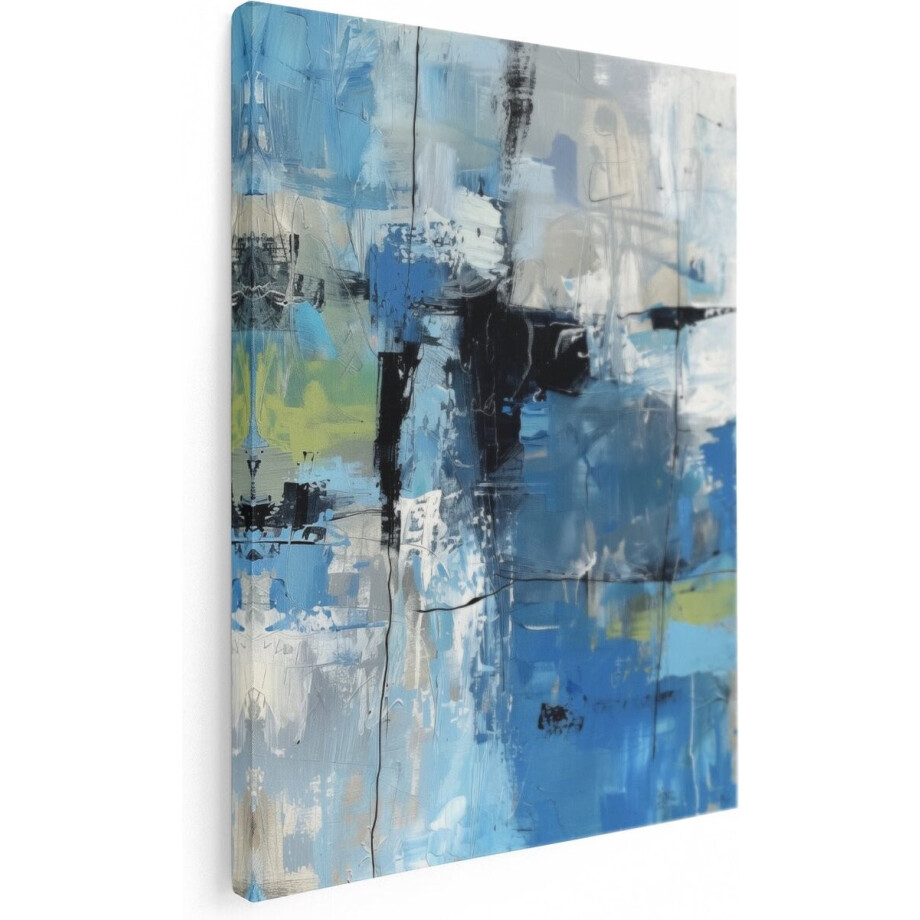 Artaza Canvas Schilderij Abstract Kunstwerk met Blauwe, Grijze en Witte Kleuren - 30x40 cm - Klein - Wanddecoratie Woonkamer - Schilderijen - Muurdecoratie Artaza Canvas Schilderij Abstract Kunstwerk met Blauwe, Grijze en Witte Kleuren - 30x40 cm - Klein - Wanddecoratie Woonkamer - Schilderijen - Muurdecoratie afbeelding 1