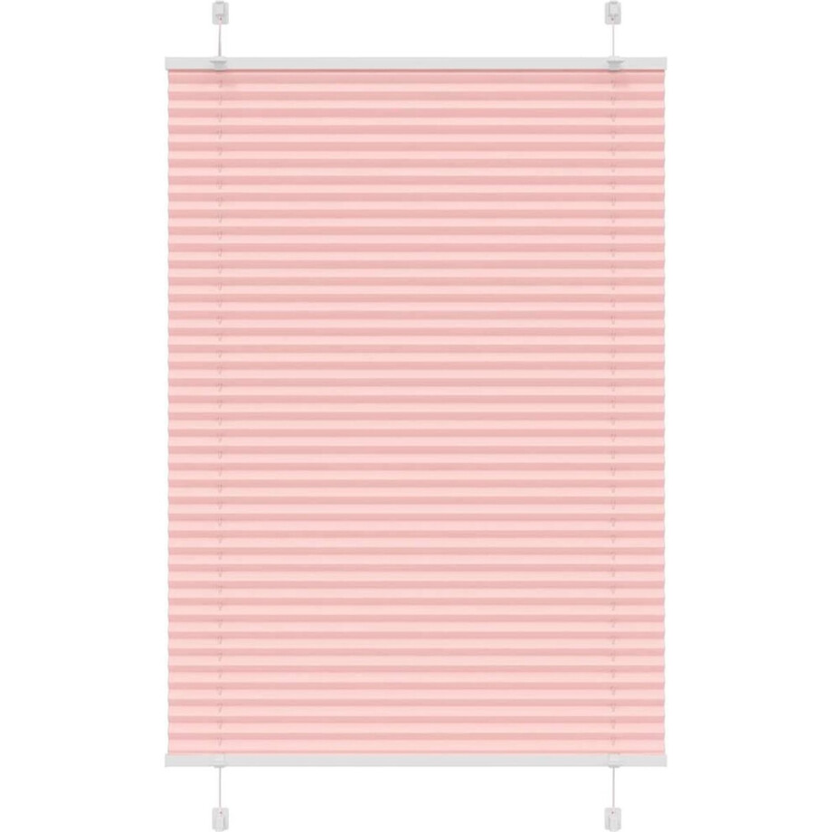 vidaXL - Plissé - rolgordijn - 90x150 - cm - stofbreedte - 89,4 - cm - polyester - roze vidaXL - Plissé - rolgordijn - 90x150 - cm - stofbreedte - 89,4 - cm - polyester - roze afbeelding 1