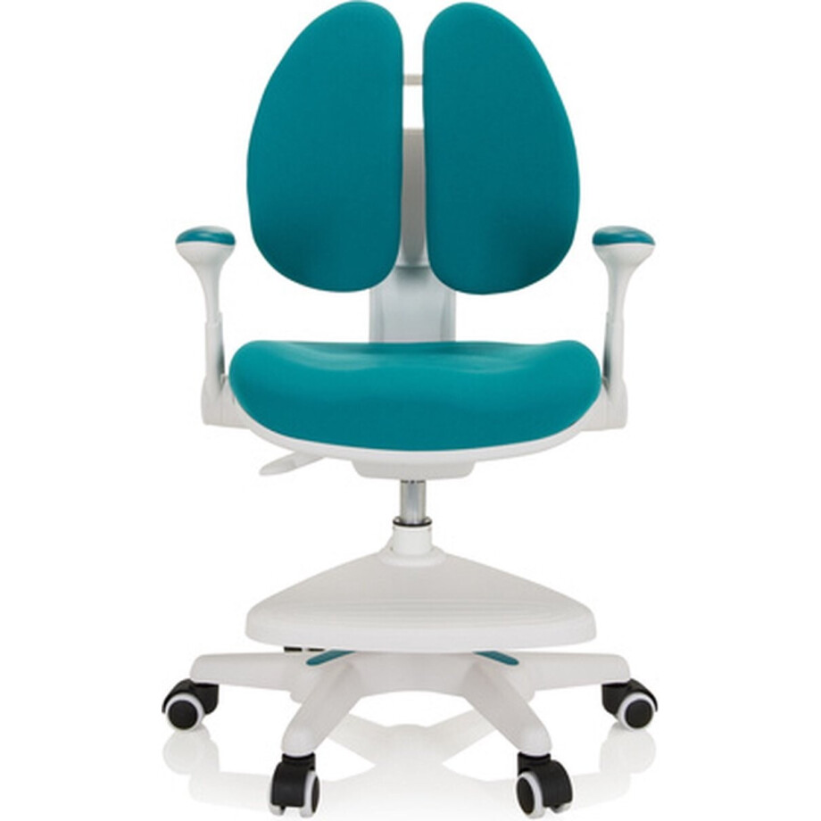 Kinder bureaustoel KID WING groeit mee met het kind Stof blauw hjh OFFICE afbeelding 1