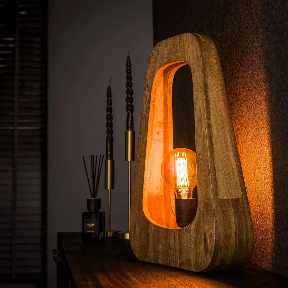 LifestyleFurn Tafellamp 'Dain' Mangohout afbeelding 1