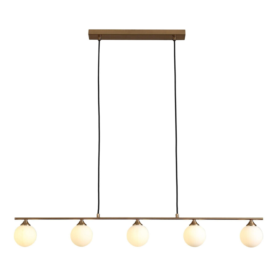 Hanglamp eettafel Halifax goud 5-lichts | House Nordic afbeelding 1