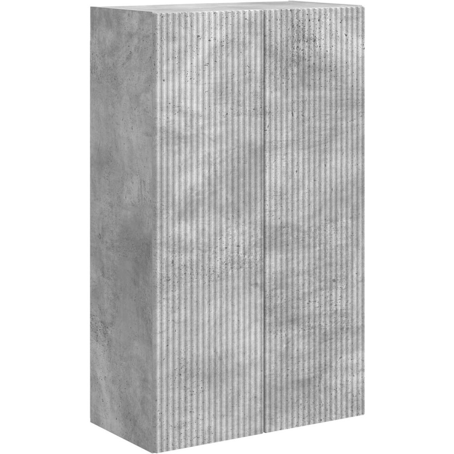 vidaXL - TV - Wandkast - 59,5 - x - 31 - x - 100 - cm - Beton - Grijs - Bewerkt - hout afbeelding 1