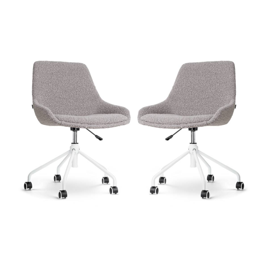 Set van 2 bureaustoelen Nout-Isa bouclé | Nolon afbeelding 1
