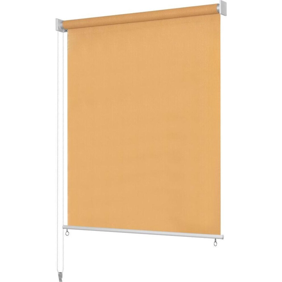 vidaXL - Rolgordijn - voor - buiten - 350x230 - cm - beige afbeelding 1