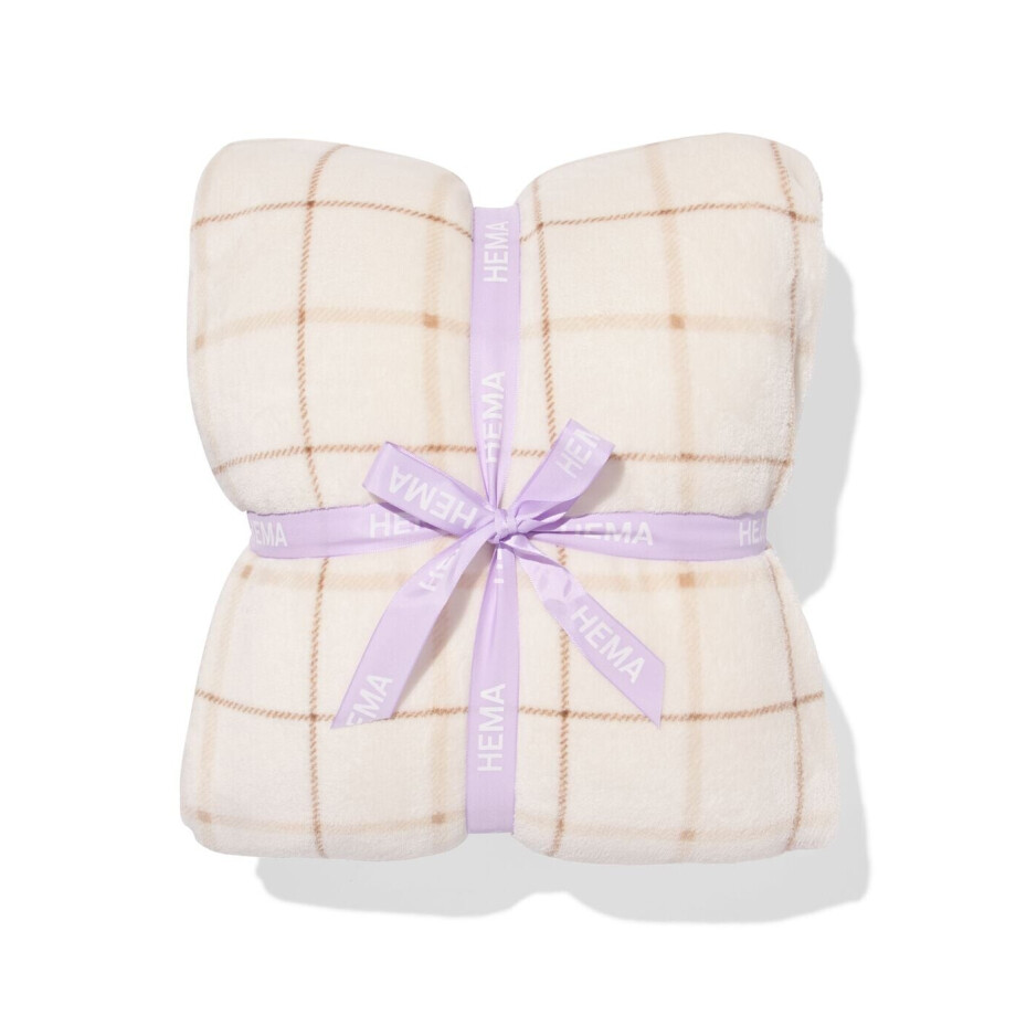 HEMA HEMA Plaid 130x150cm Sherpa Natural (nude) afbeelding 1