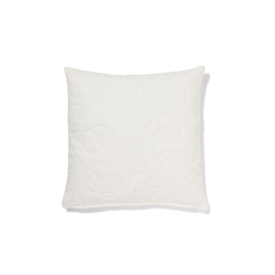 HEMA HEMA Kussenhoes 50x50cm Katoen Doorgestikt Wit (wit) afbeelding 1