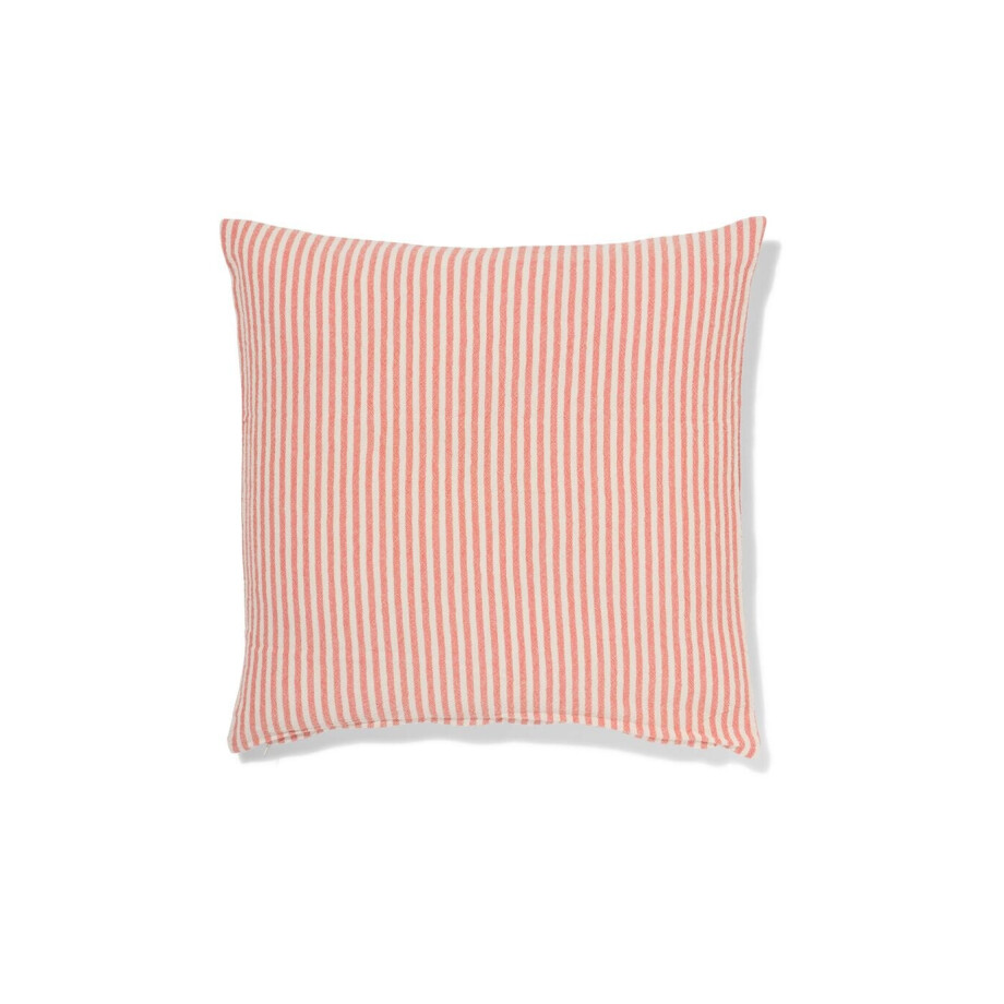 HEMA HEMA Kussenhoes 50x50cm Katoen Strepen Rood (rood) afbeelding 1