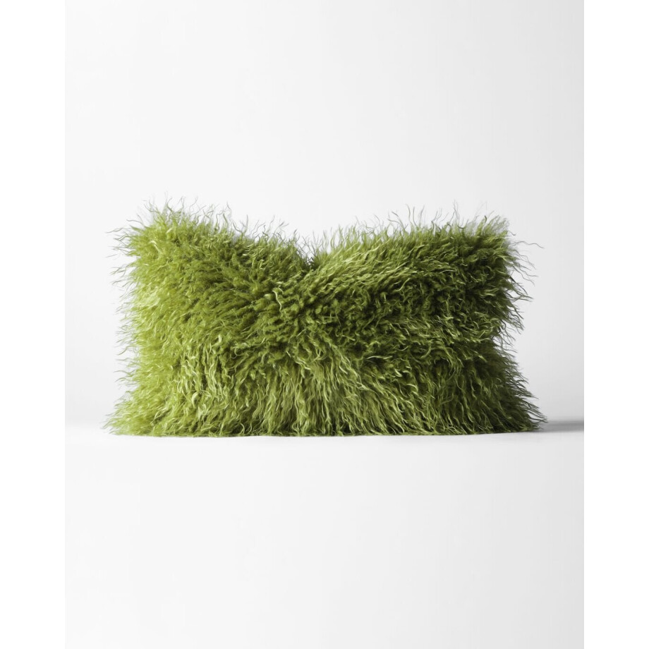 HEMA HEMA Kussenhoes 50x30cm Harig Groen (groen) afbeelding 1