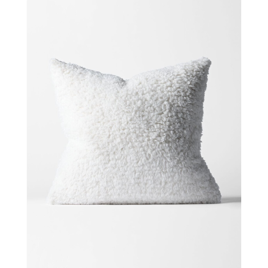 HEMA HEMA Kussenhoes 40x40cm Teddy Wit (wit) afbeelding 1