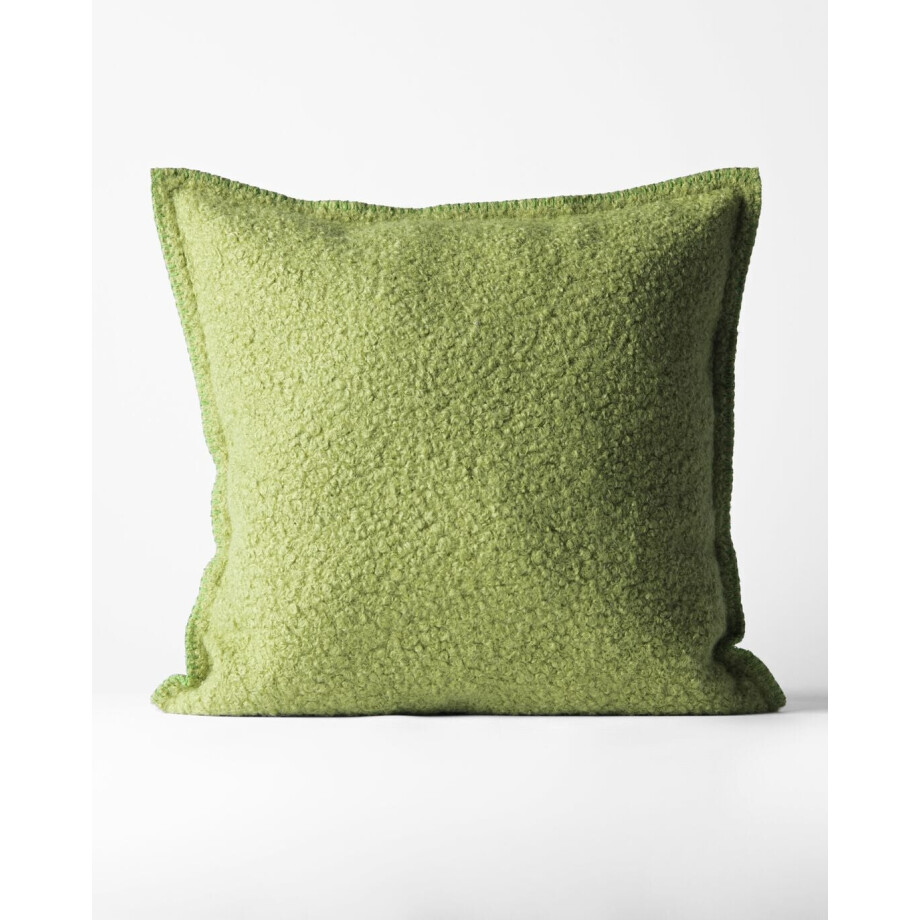 HEMA HEMA Kussenhoes 50x50cm Boucle Groen (groen) afbeelding 1