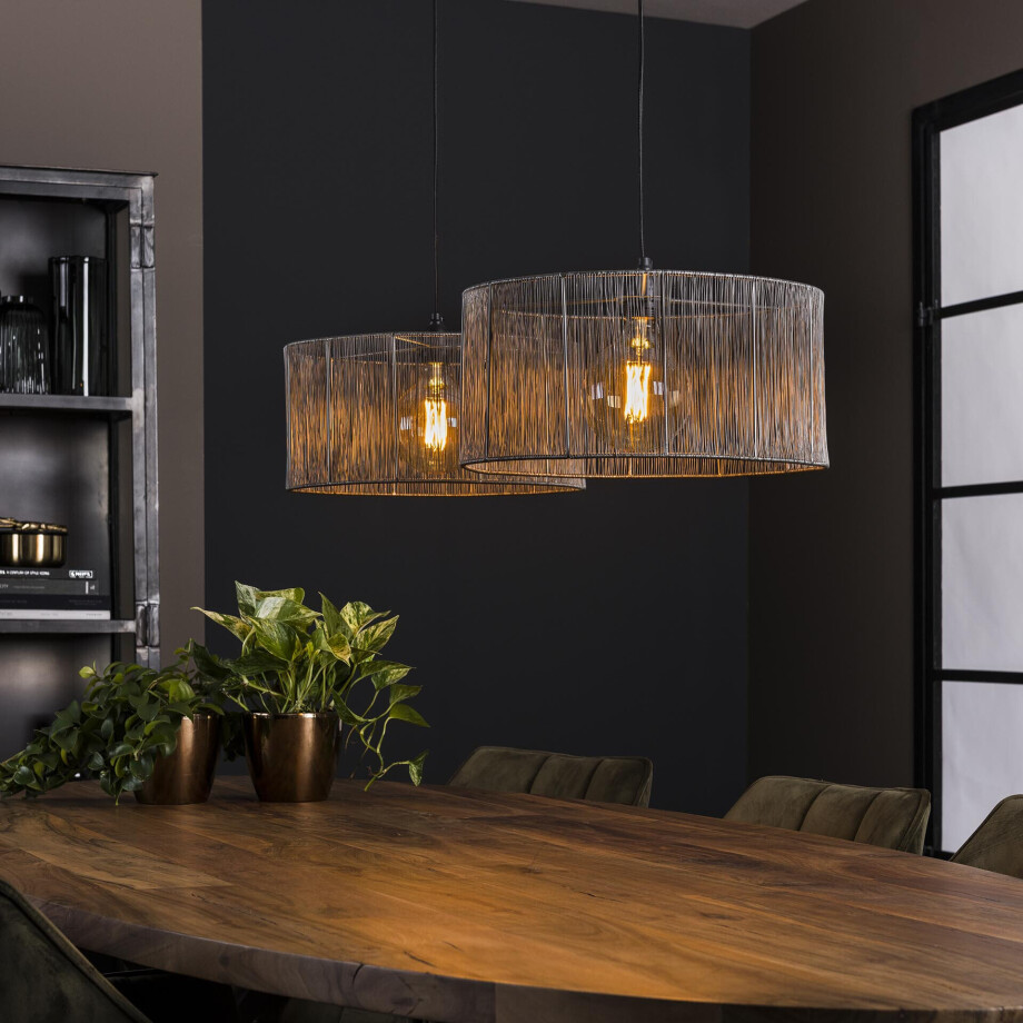 Hanglamp 'Shana' Metaal, 2-lamps Hanglamp 'Shana' Metaal, 2-lamps afbeelding 1