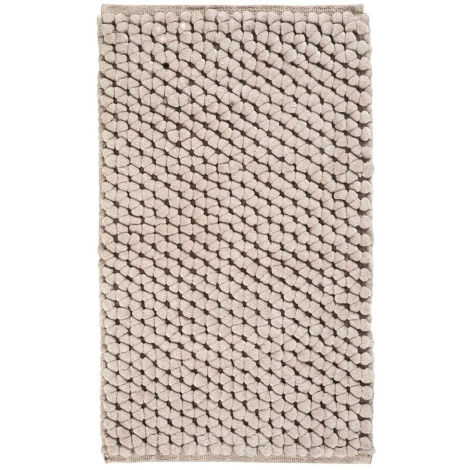 Onyx Badmat Greige | 60 x 60 cm | Beige / Grijs | Polyester / Katoen Onyx Badmat Greige | 60 x 60 cm | Beige / Grijs | Polyester / Katoen afbeelding 1