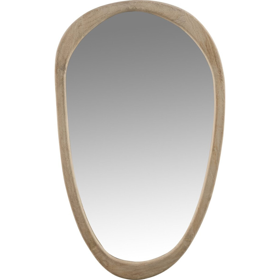 J-Line spiegel Onregelmatig - hout - naturel - large - 83 cm hoog J-Line spiegel Onregelmatig - hout - naturel - large - 83 cm hoog afbeelding 1