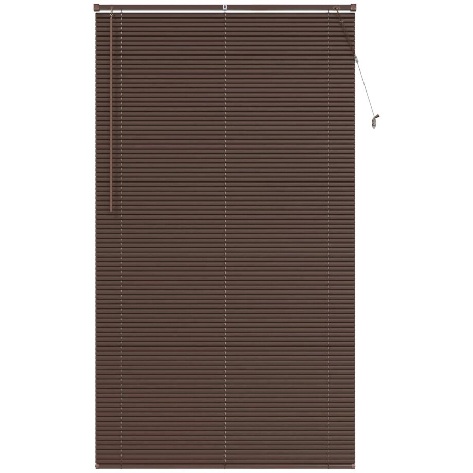 vidaXL - Venetiaanse - jaloezie - Donkerbruin - met - Patroon - 213 - x - 120 - cm - 25 - mm afbeelding 1