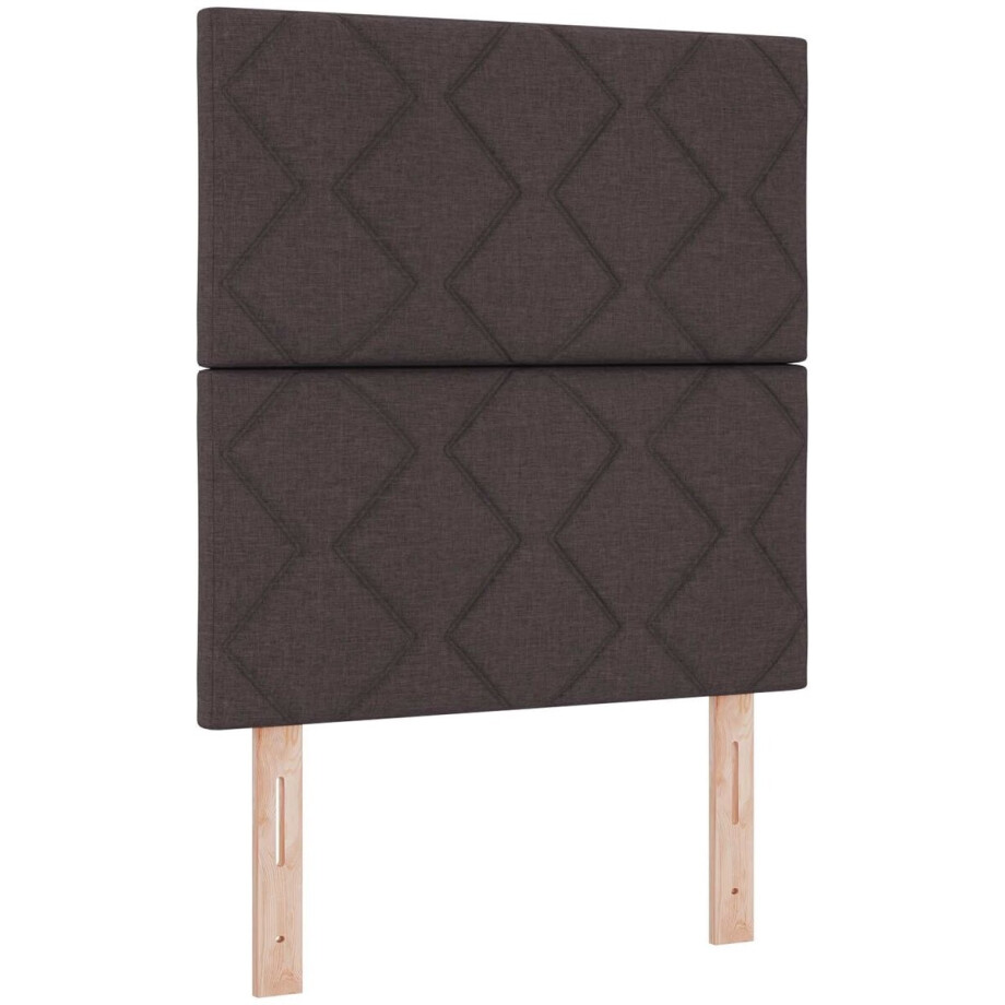 vidaXL - LED - Hoofdbord - Lichtgrijs - 80 - cm - Stof afbeelding 1