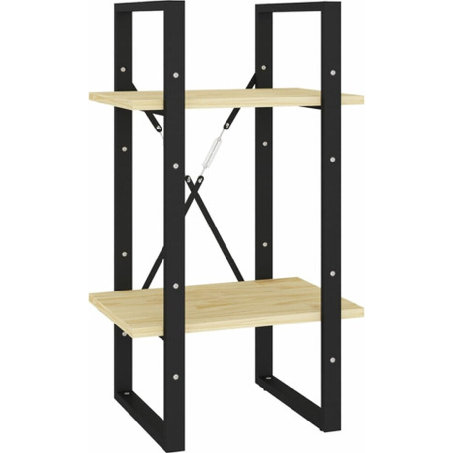 vidaXL - Boekenkast - met - 2 - schappen - 40x30x70 - cm - massief - grenenhout vidaXL - Boekenkast - met - 2 - schappen - 40x30x70 - cm - massief - grenenhout afbeelding 1