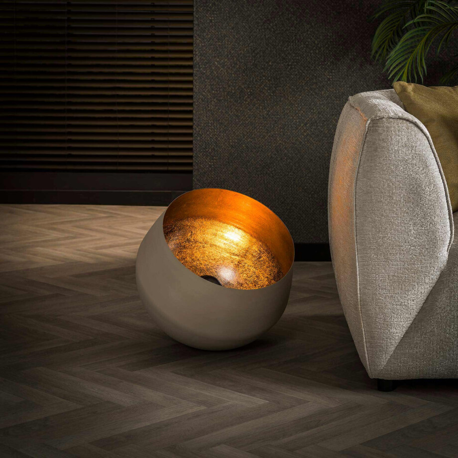 LifestyleFurn Tafellamp 'Ronnita' Naturel Grey, Ø50cm afbeelding 1