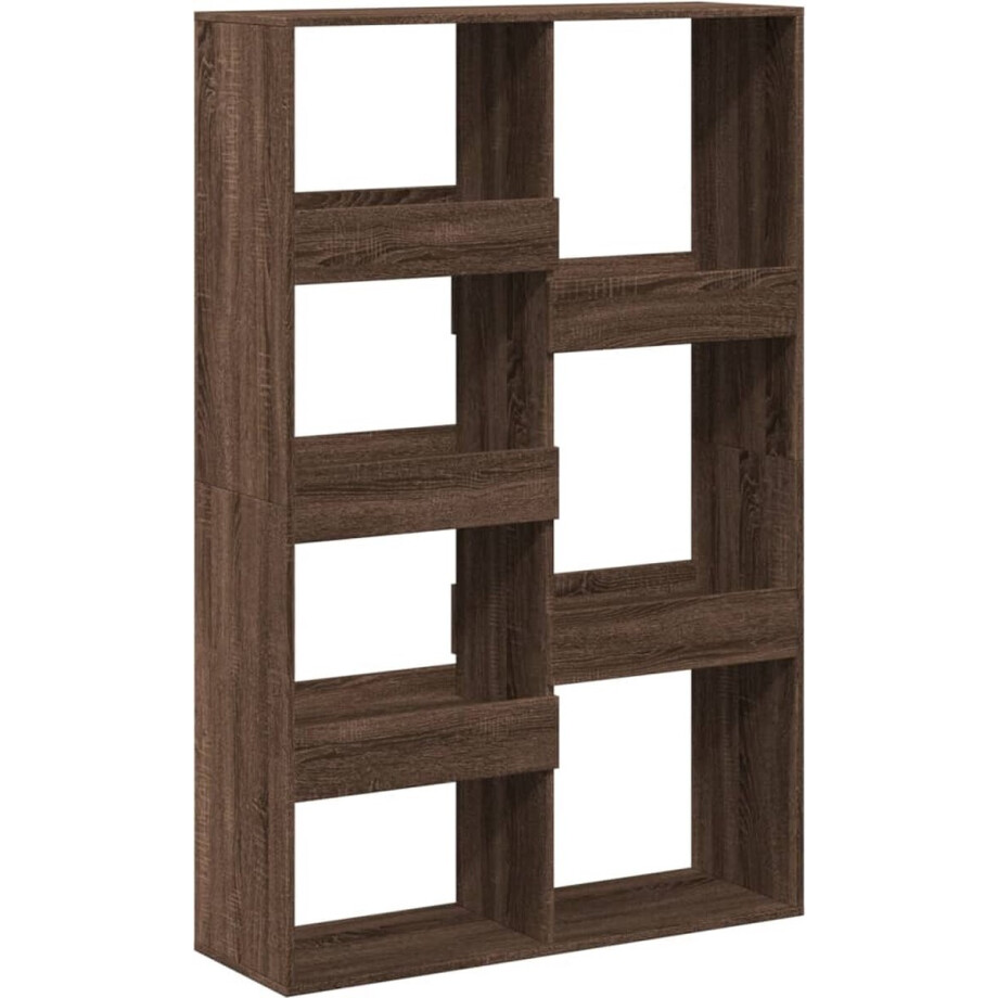 vidaXL - Boekenkast - 100x33x155,5 - cm - bewerkt - hout - bruin - eikenkleurig vidaXL - Boekenkast - 100x33x155,5 - cm - bewerkt - hout - bruin - eikenkleurig afbeelding 1