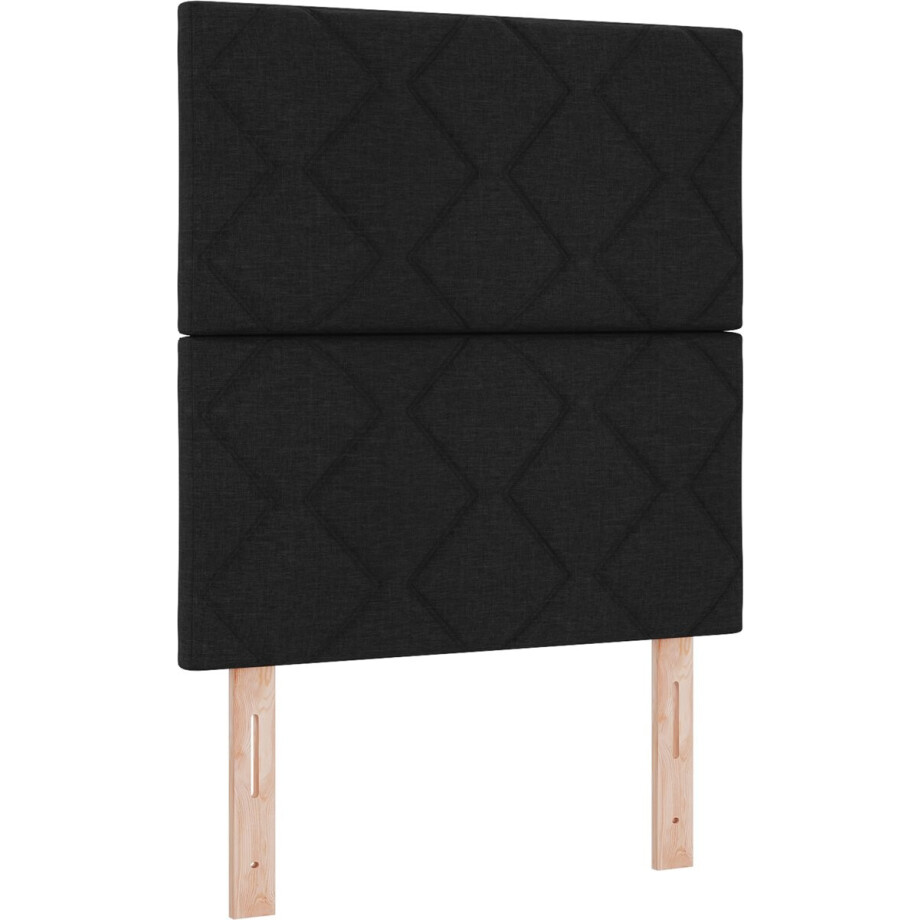 vidaXL - Boxspring - bed - met - LED-stripverlichting - Zwart - 80 - x - 200 - cm - Stof vidaXL - Boxspring - bed - met - LED-stripverlichting - Zwart - 80 - x - 200 - cm - Stof afbeelding 1