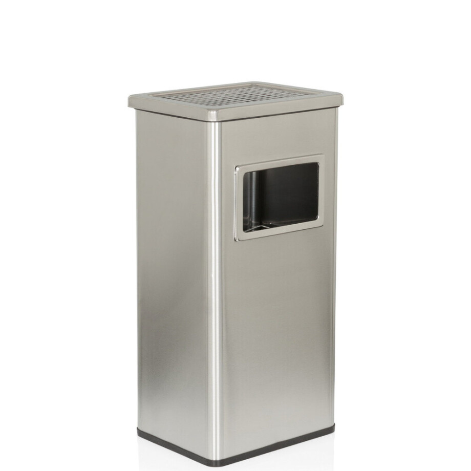 CLEAN I | Staande asbak 16L - Staande asbak zilver afbeelding 1