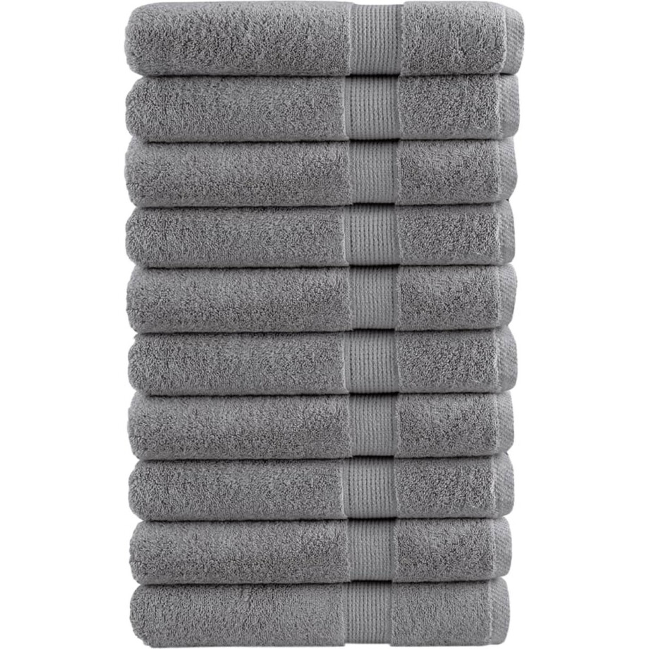 vidaXL - Handdoeken - SOLUND - 10 - st - 600 - g/m² - 100x200 - cm - grijs vidaXL - Handdoeken - SOLUND - 10 - st - 600 - g/m² - 100x200 - cm - grijs afbeelding 1