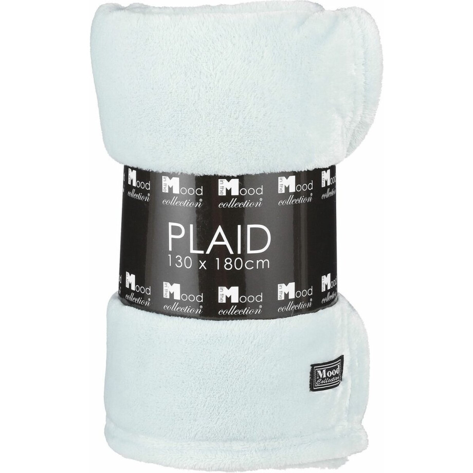 Mica Decorations Famke Fleece Plaid - L180 x B130 cm - Mintgroen Mica Decorations Famke Fleece Plaid - L180 x B130 cm - Mintgroen afbeelding 1