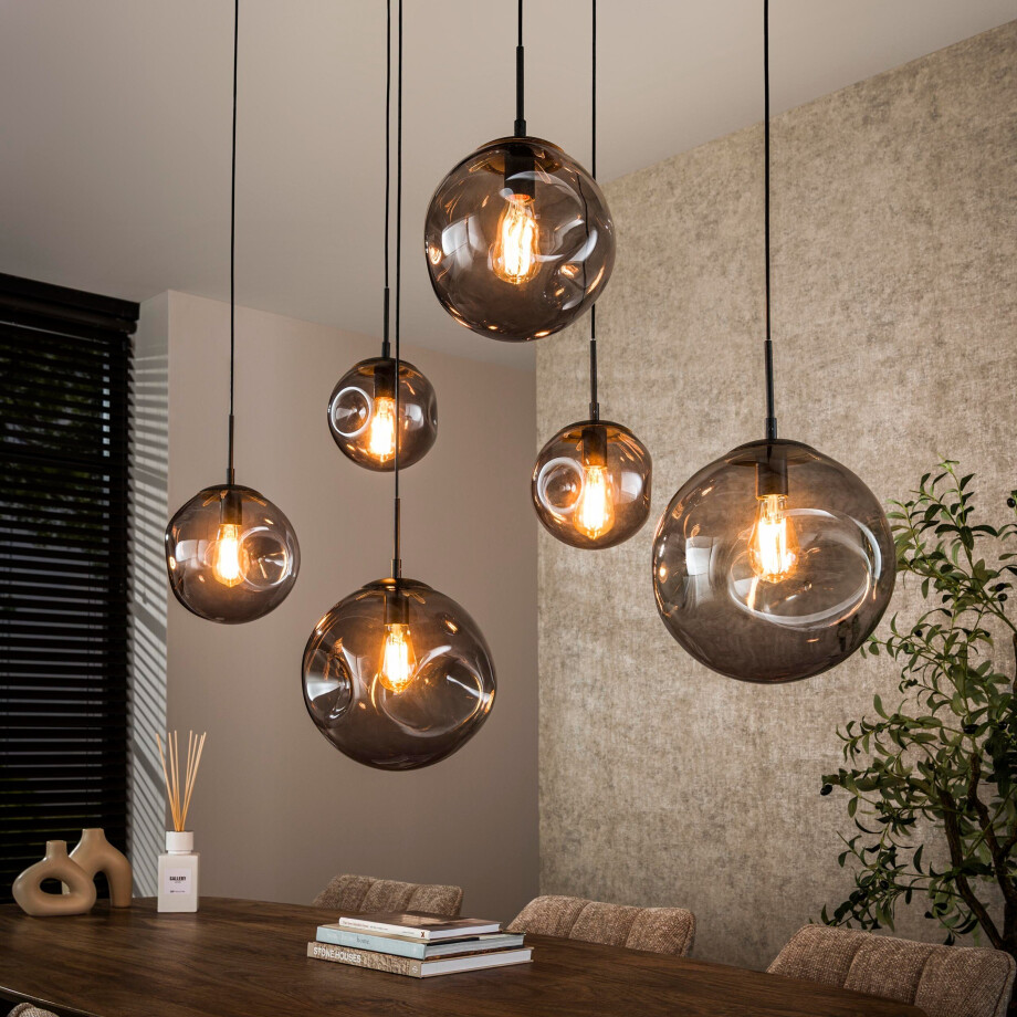 Hanglamp Stellar Black 6-lichts Artic zwart Hanglamp Stellar Black 6-lichts Artic zwart afbeelding