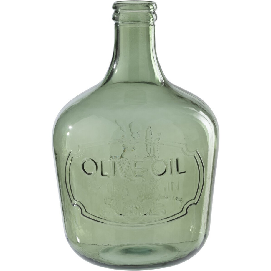 J-Line vaas - glas - olijfgroen afbeelding 1