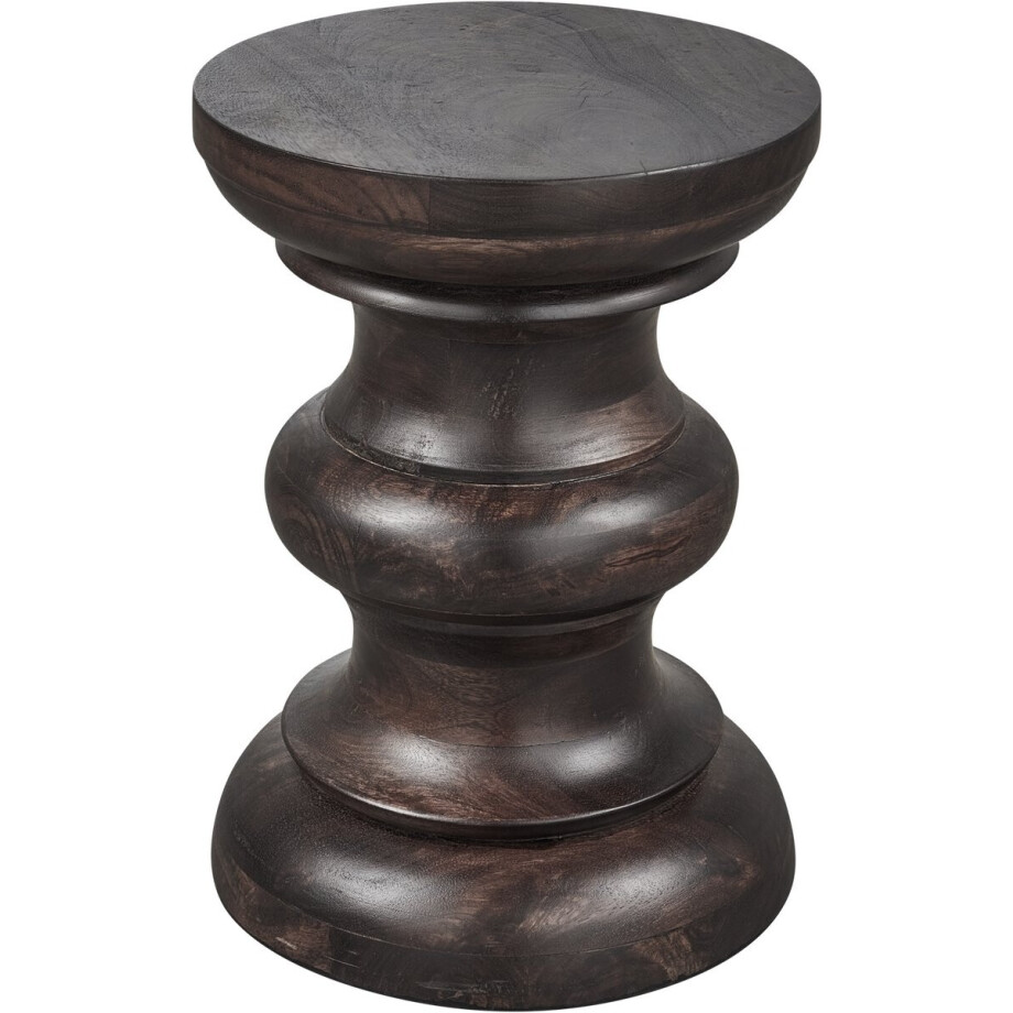 WOOOD Jonah Bijzettafel - Hout - Donkerbuin - 42x30x30 afbeelding 1