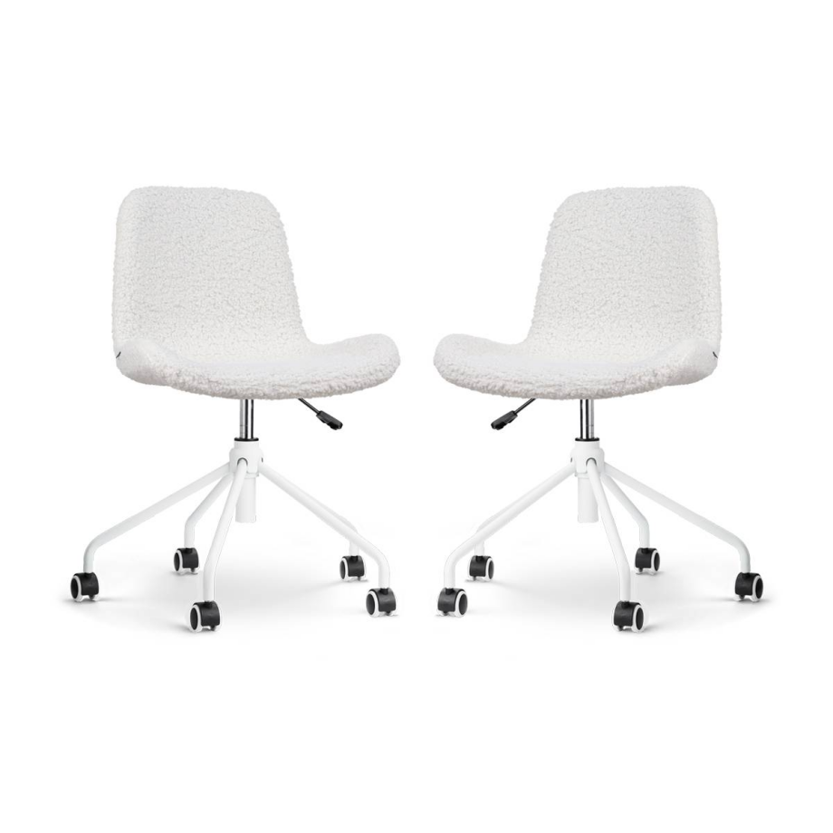 Set van 2 bureaustoelen Nout-Fé teddy | Nolon afbeelding 1