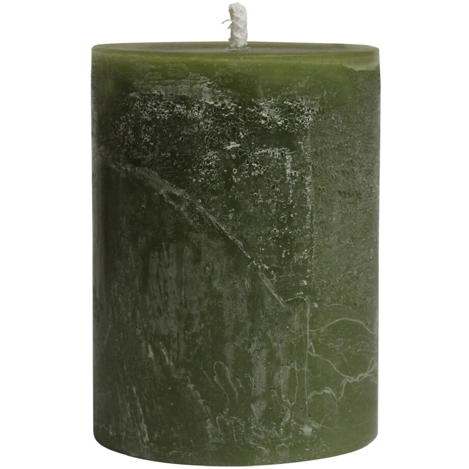 PTMD Kaars New Rustic Outdoor - 15x15x20 cm - Parrafin - Olijf afbeelding 1
