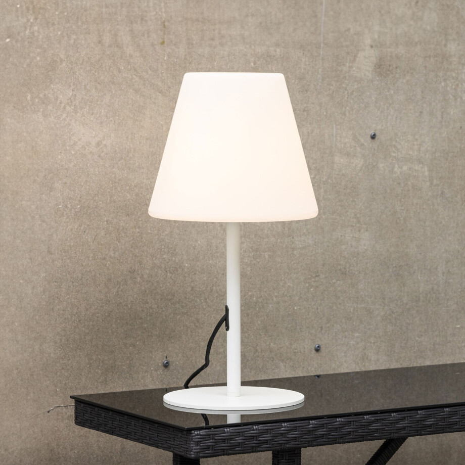 Nohr Outdoor Solar Tafellamp 'Suleiman' 52cm, kleur Wit afbeelding 1