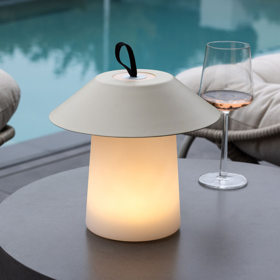 Nohr Outdoor Tafellamp 'Rayla' 26cm, kleur Beige afbeelding 1